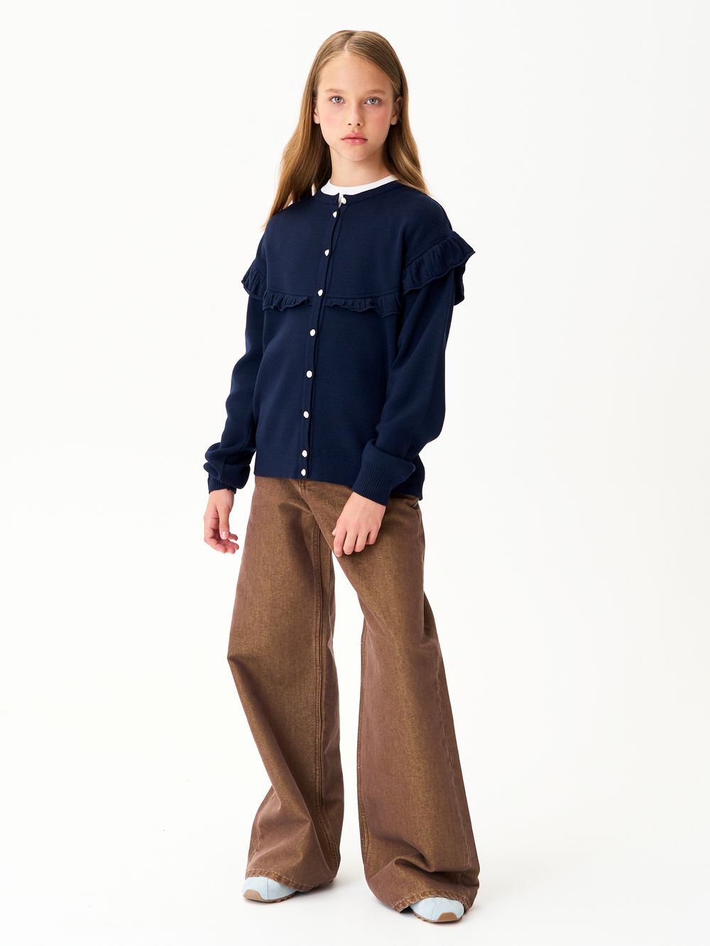 Кардиган для девочки AT1423 синий