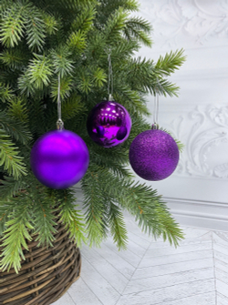 Набор шаров 12шт 8см House of Seasons фиолетовый