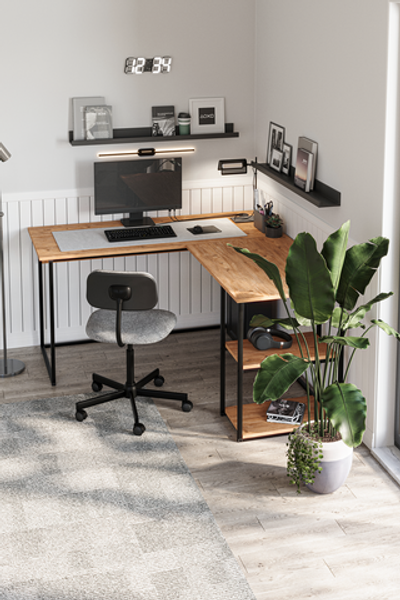 Угловой письменный стол ODIN 140х150 - сосна