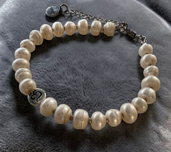 Браслет. Жемчужная орхидея. Жемчуг