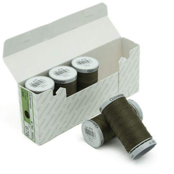 Нитки суперкрепкие Gutermann Extra Strong M782 №40 (100 метров), 5 кат. | 676 св.хаки