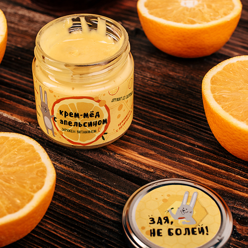 Купить Крем-мед "Зая, не болей" с апельсином