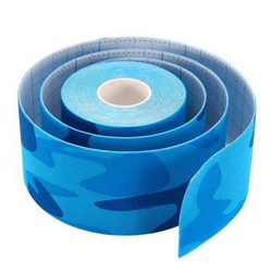 Тейп для лица 2,5см*5м камуфляж голубой  Kinesiology tape roll