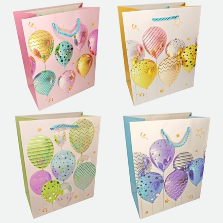 Пакет подар. бумажн. 31*40*12 см 210 гр/м2 Шары, 4 дизайна
