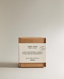 Zara Home Свеча ароматическая Sunset Azahar 170 г, растительный воск, аромат цветочный, Розовый