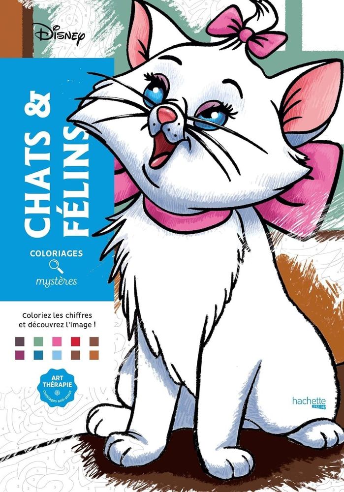 Раскраска по номерам Coloriages mysteres Disney - Chats et felins, 128стр. - 2017076740