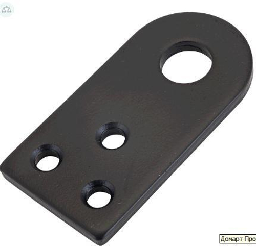 Проушина прямая 80*40 усиленная черная (толщ.5мм) Домарт / 10012