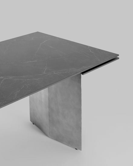 Стол обеденный Stone раскладной 180-260*90 керамика темная