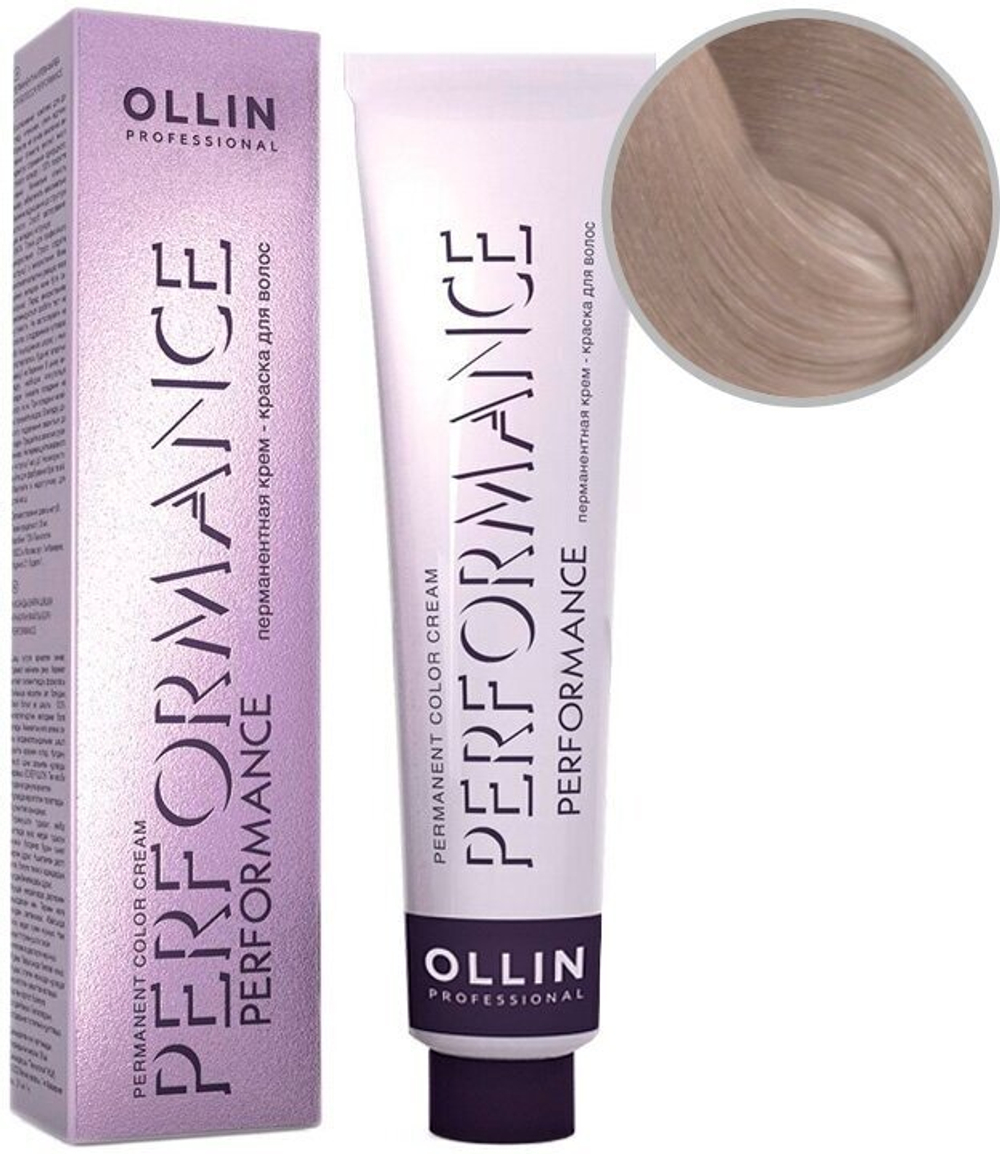 OLLIN PERFORMANCE 10/1 светлый блондин пепельный 60мл Перманентная крем-краска для волос