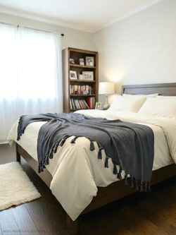 Плед-покрывало из хлопка Sidney, цвет Антрацит