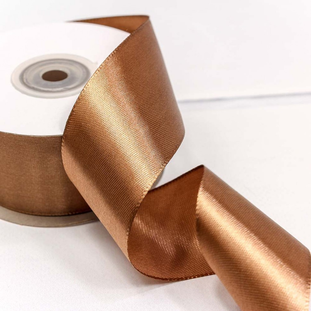 Лента Атласная 3,8см х 28м Сатин (Коричневый)