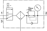 Блок подготовки воздуха, комбинация Festo MSB4-1/4:C3:J1-WP