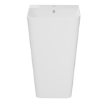 Умывальник-моноблок BASIS WAVE 440*380*835 ш*г*в, с хром переливом, белый, прямоуг