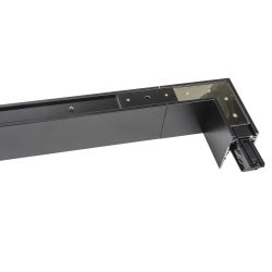 UBX-MS21-35 BLACK Коннектор для накладных магнитных шинопроводов. 35мм. Угловой. Горизонтальный. Черный. ТМ Uniel