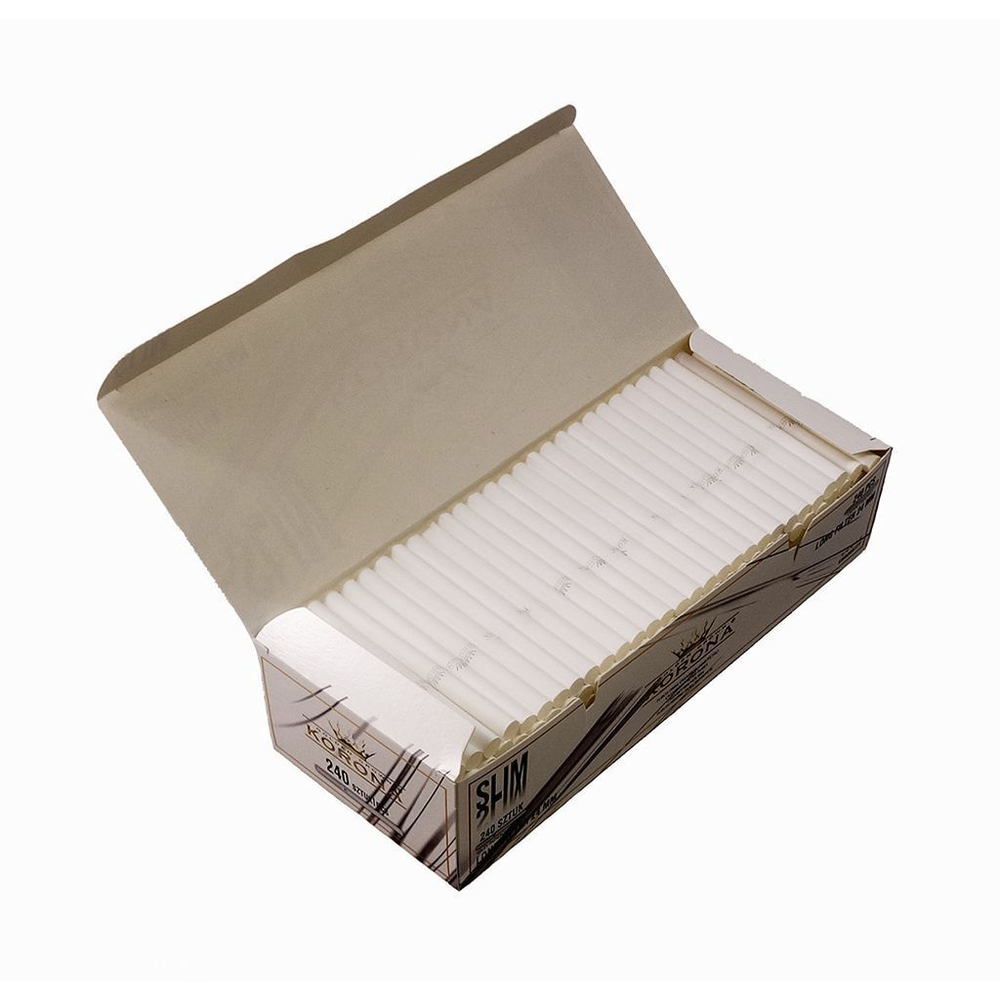 Комплект гильзы для сигарет "Korona" Slim Long White 24mm 5х240шт