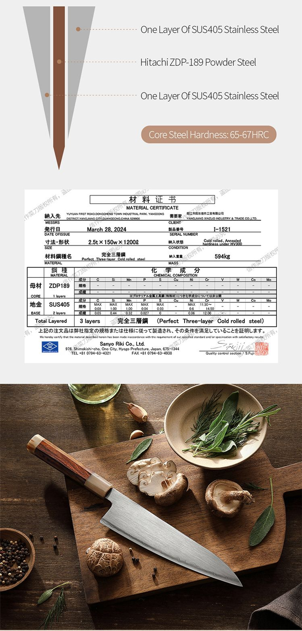 Кухонный нож Xinzuo X05Z Chef нож 8,3 дюймов клинок ZDP189 рукоять железное дерево и кость, длина лезвия 21 см