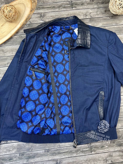 Куртка Stefano Ricci со вставками из кожи крокодила