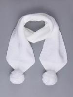 Шарф зимний вязаный с бубонами для детей