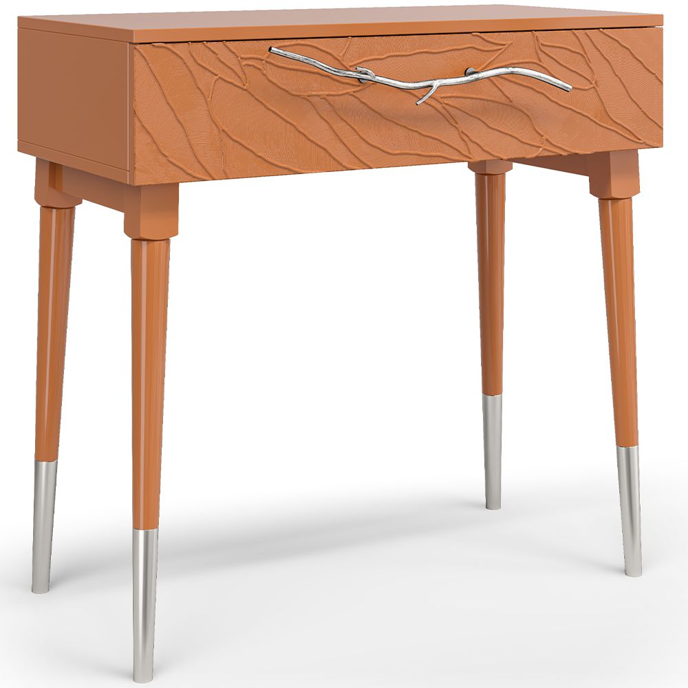 Консоль Арт Колор leaves Стайл Сильвер Томленый оранжевый