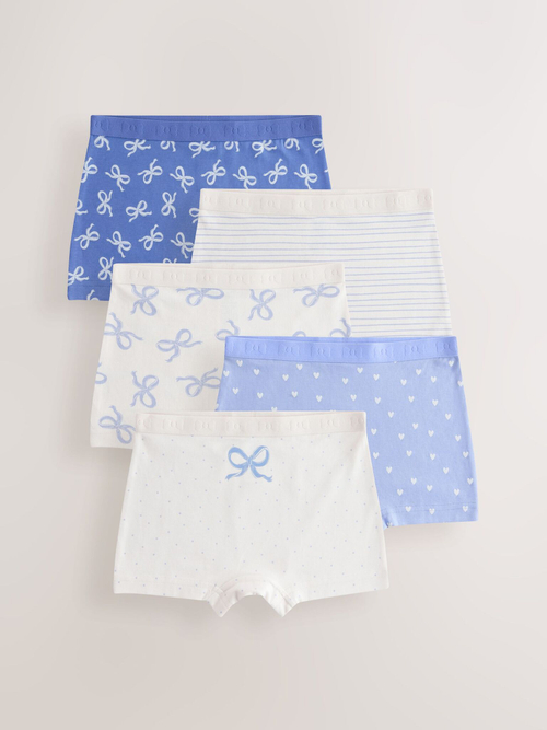 Трусы-шорты для девочки Next E87-098, 5 шт., Белый, Синий