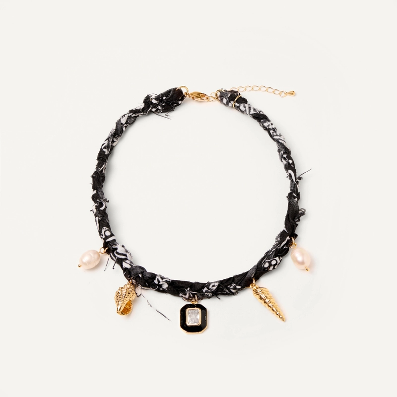 Колье Плетенная Бандана – Черное