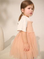 Платье для девочки Next E54-792, Белый, Персиковый