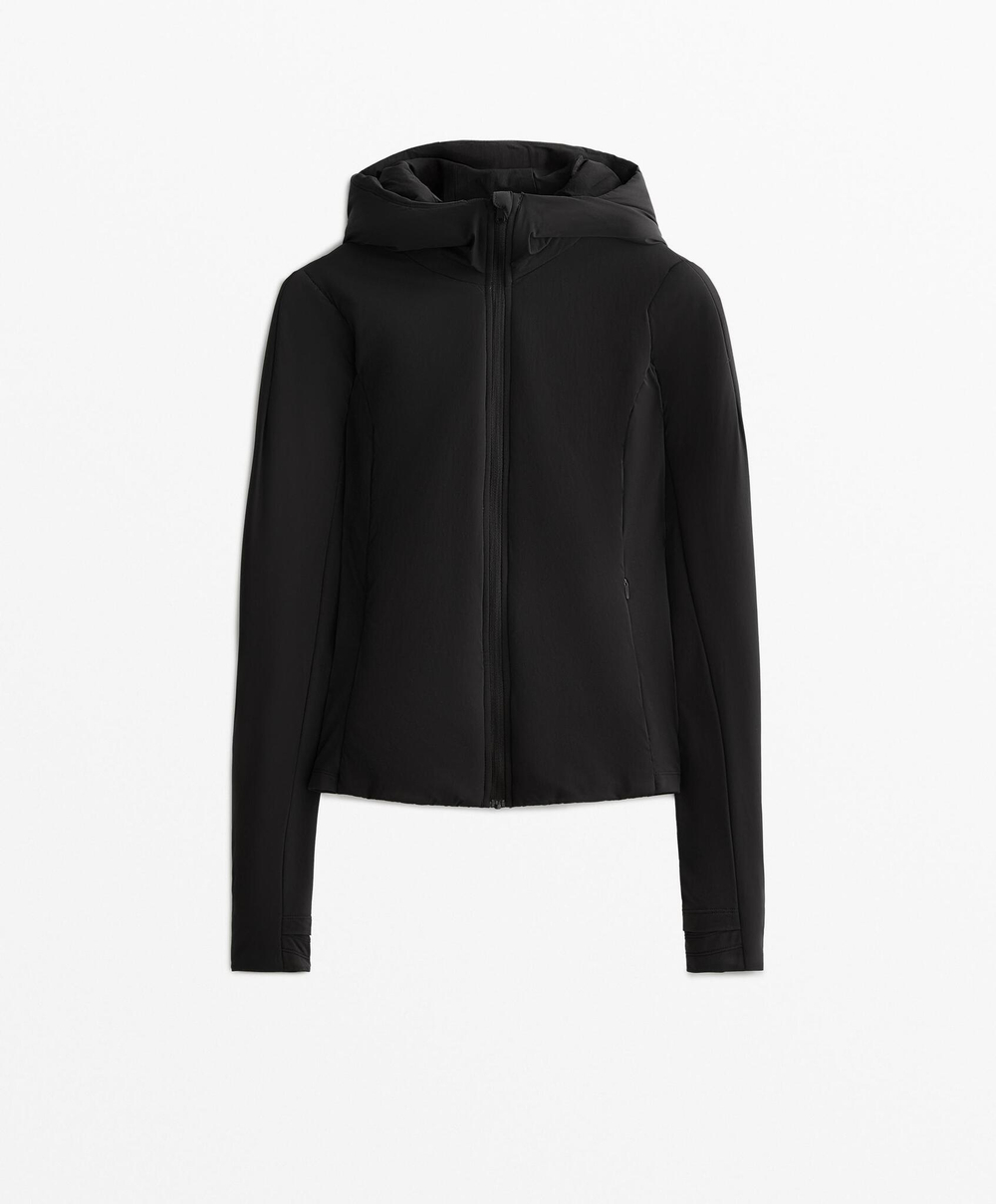 Oysho Высокотехнологичная утепленная куртка FELLEX® Volcanic, черный