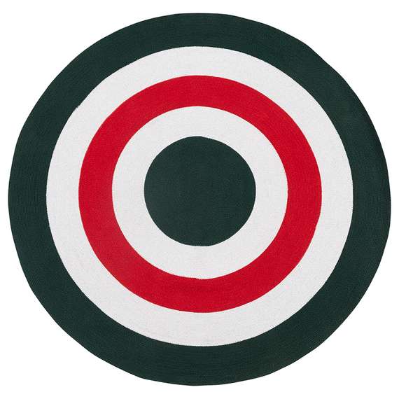 Ковер из хлопка Target темно-зеленого цвета из коллекции Ethnic, Ø150 см