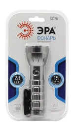 Фонарь ЭРА SD28 28xLED, алюм, 3хААА, бл