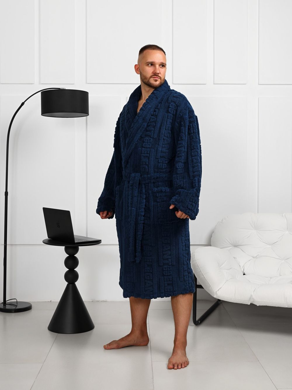 Халат мужской Идеал-3 Виотекс СИНИЙ