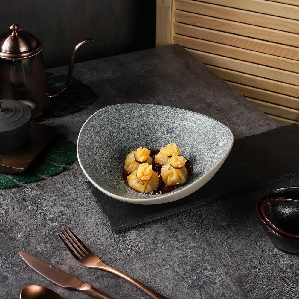 Салатник 900 мл 24,3*21,4 см h8 см глазурь Wave Up Glossy Stone Untouched Taiga P.L. [1]