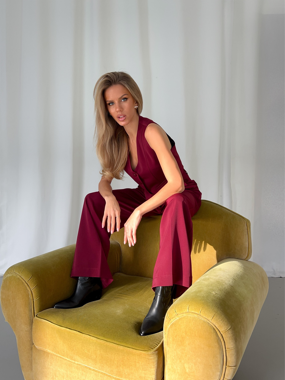 Брюки Office винный