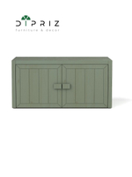 Антресоль105х50х50, Карлос, на шкаф, деревянная, массив сосны, зеленый эвкалипт, Dipriz