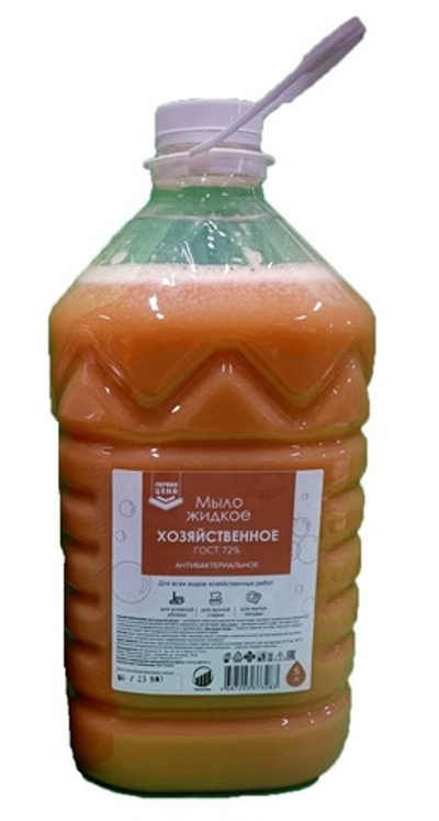 Мыло жидкое хоз-е 72 % ПЕРВАЯ ЦЕНА 5 л.