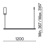 Подвесной светодиодный светильник Maytoni Halo MOD246PL-L24BSK