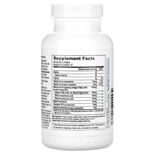 A.C. Grace Company, Unique Omega E +, 60 мягких таблеток