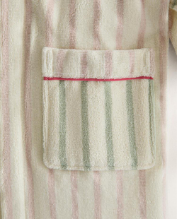 ZARA HOME ДЕТСКИЙ ХАЛАТ В ПОЛОСКУ, РОЗОВЫЙ