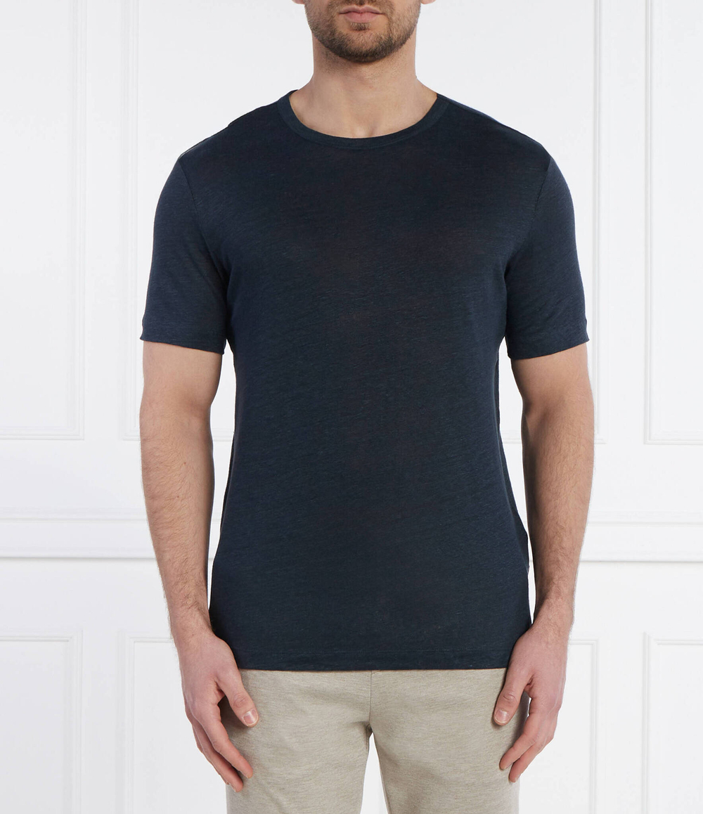 Льняная футболка Tiburt 456 BOSS BLACK - темно-синий(50511612)