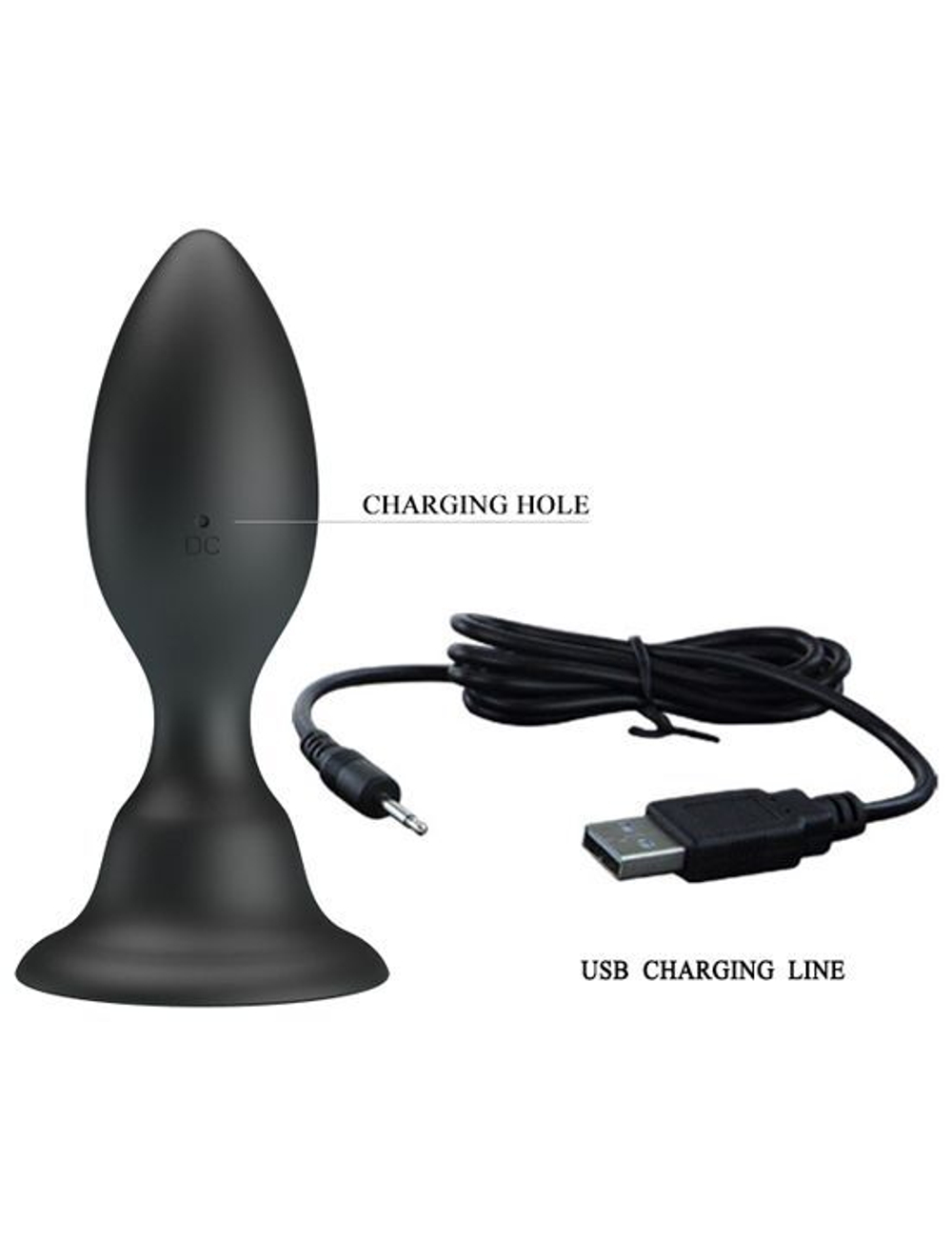 Черная анальная вибропробка с пультом Mr.Play - 10,8 см. (Цвет: черный)