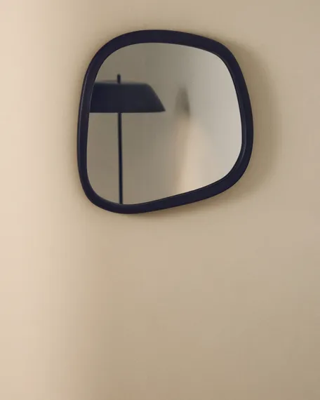 Зеркало из тикового дерева Alura черного цвета 45,5 x 47 см