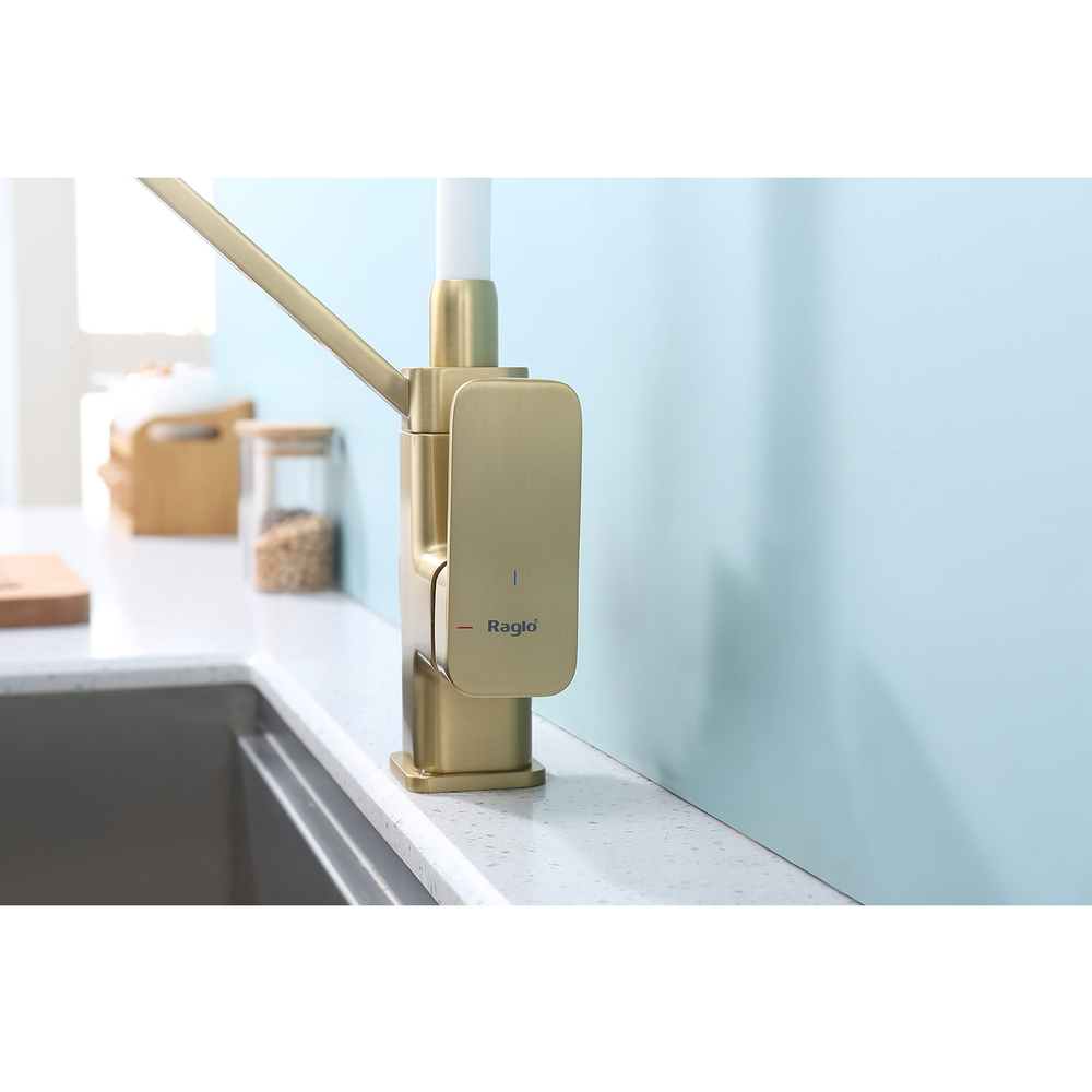 Смеситель для кухни с подключением фильтра Raglo R85.62.03, золотой сатин
