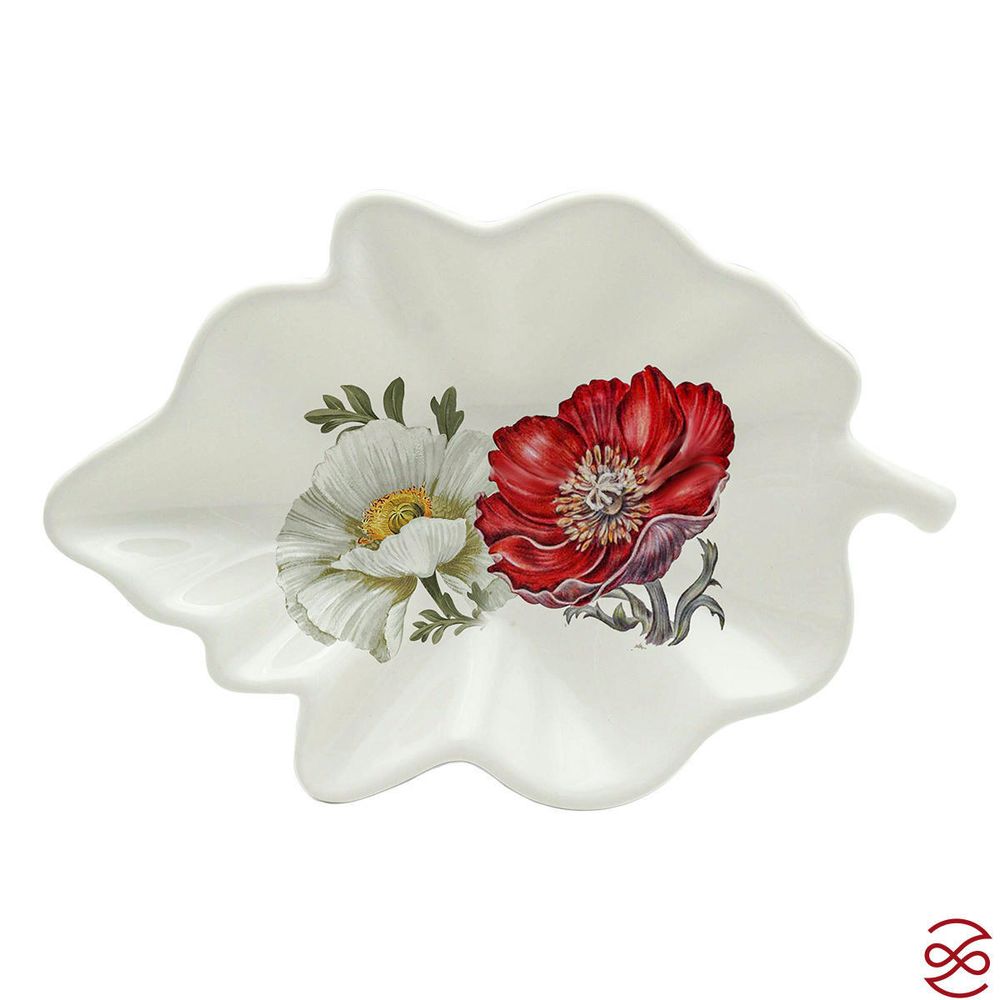 Блюдо лист Royal Classics Маки 26,6*17,7*4,2 см