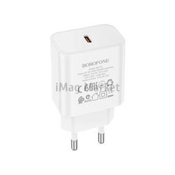 Сетевое зарядное устройство Borofone BA71A, 1 USB-C, 20W, 3A, белый