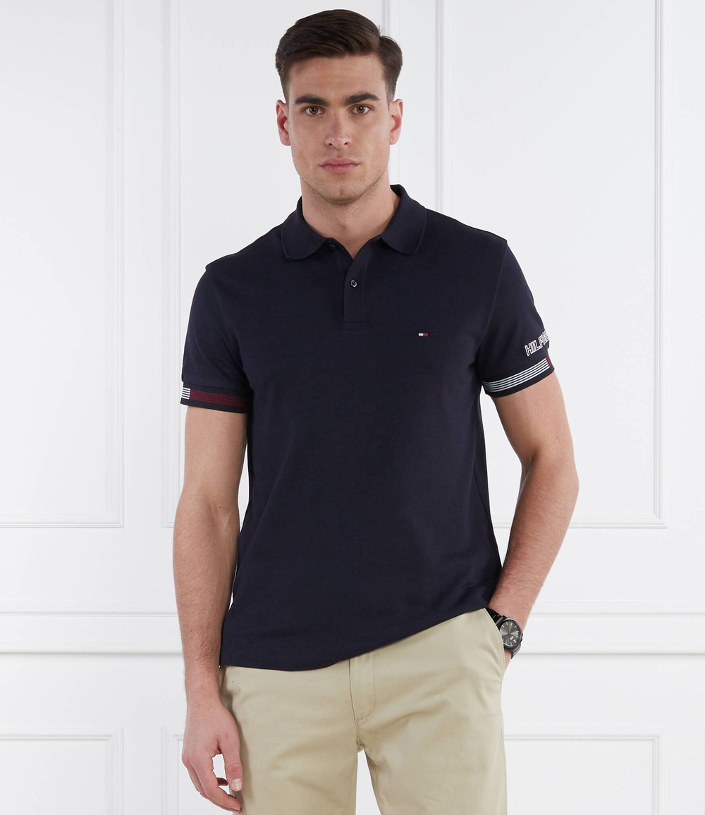 Поло FLAG CUFF Tommy Hilfiger - темно-синий(MW0MW34780)
