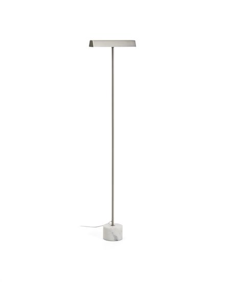 Торшер Lynor из матового металла с основанием из белого мрамора