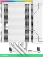 Кулер для процессора DeepCool AK500 Digital White (R-AK500-WHADMN-G)
