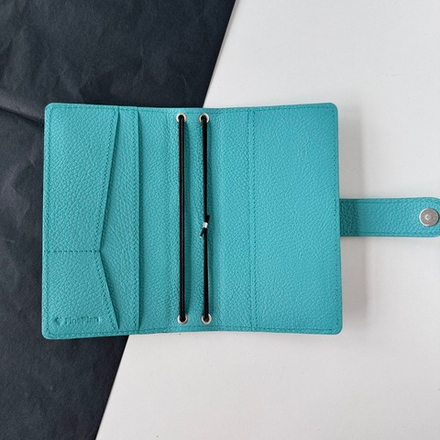 Обложка мидори Personal на хлястике, флотер светлая бирюза