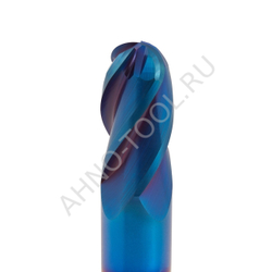 Фреза твердосплавная сферическая 10мм (L=75, l=20, хв=10) Z4 35° по закаленной стали BRHM-4B-R5.0 HR