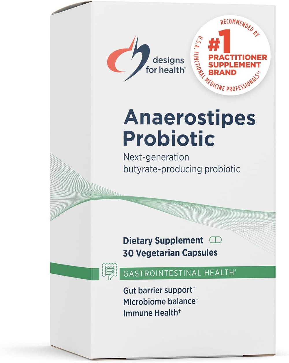 Designs For Health - Anaerostipes Probiotic 30 capsules