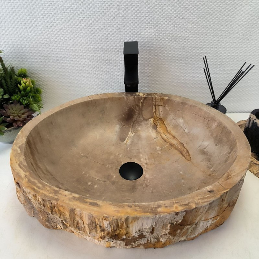 Раковина из окаменелого дерева OD-62414 58*46*14